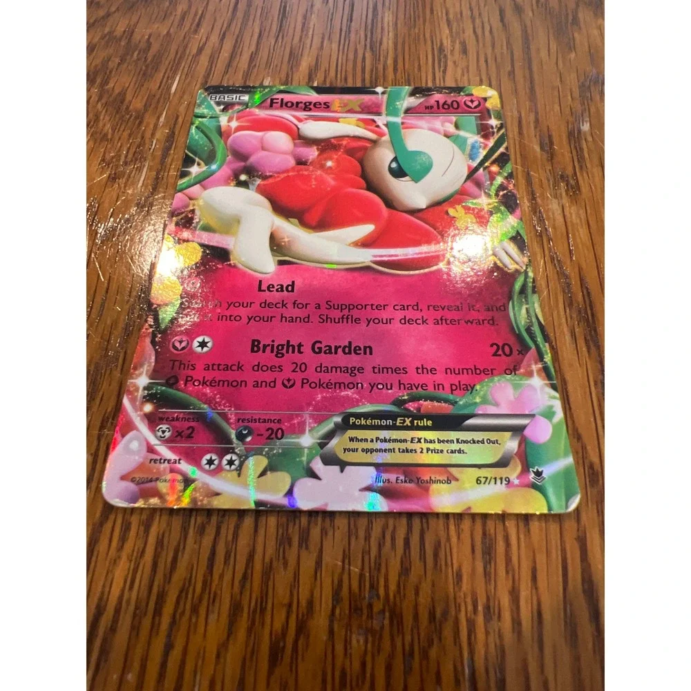 Pokemon Florges EX 67/119 XY Phantom Forces Holo Rare Card Fairy Type 2014
